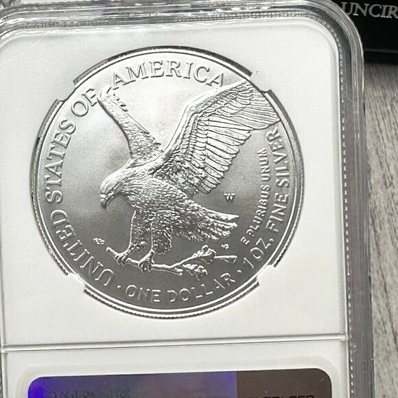 2023 W Burnished Silver Eagle NGC MS69 w/ Box & COA Fine Silver Coin - Picture 7 of 13